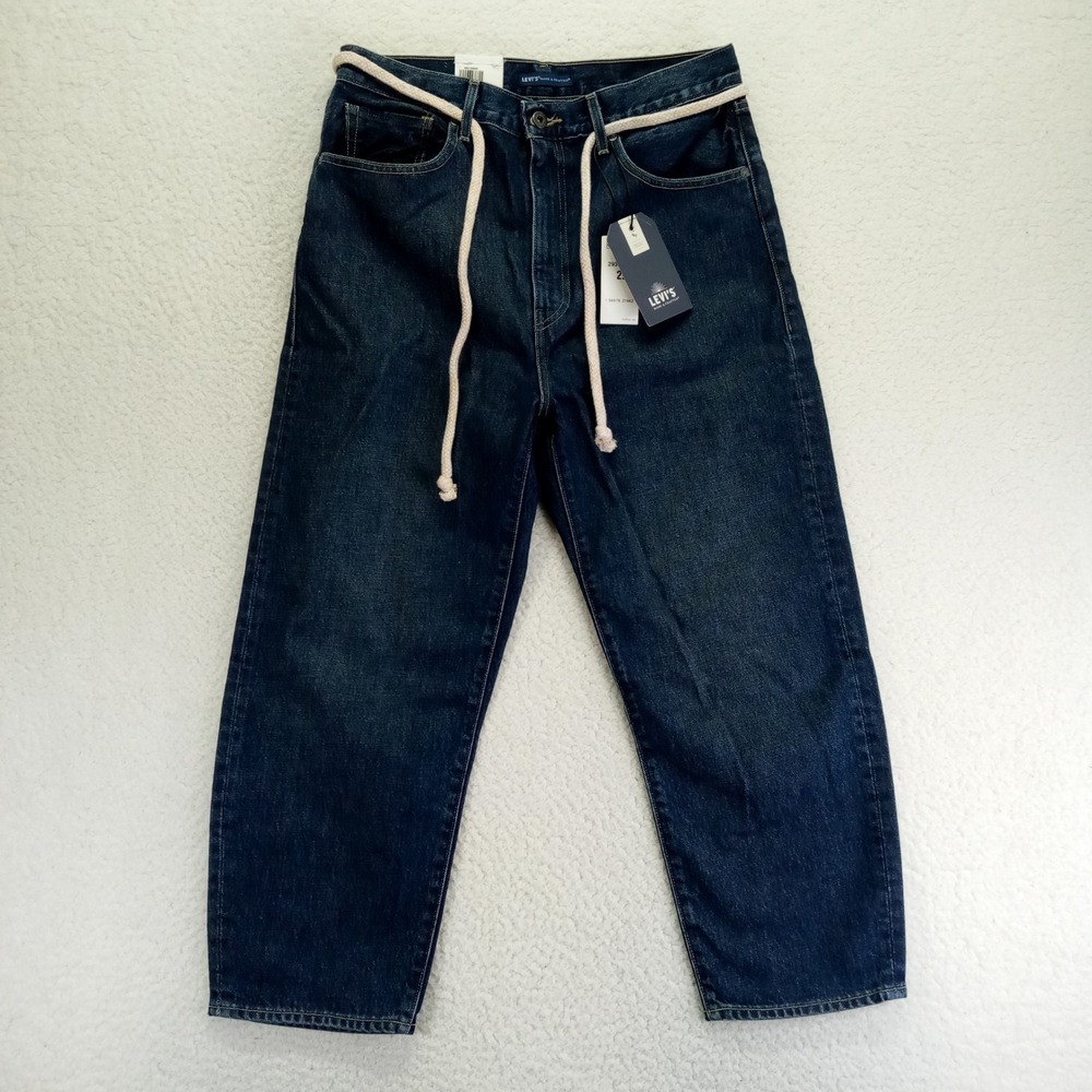 Levis Made & Crafted Barrel Crop Jeans 29 Dark Indigo Organic Cotton 293150026